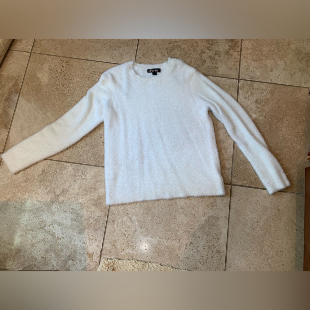 Women's white soft sweater